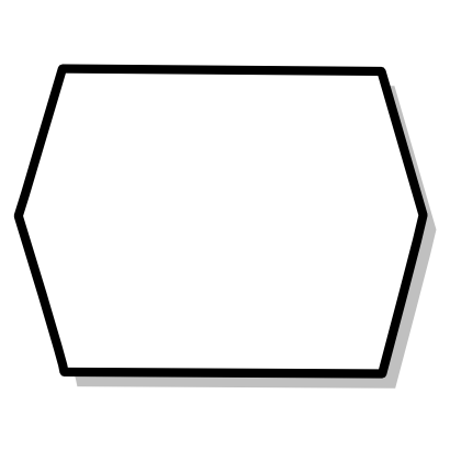 Download free white mathematical polygon icon